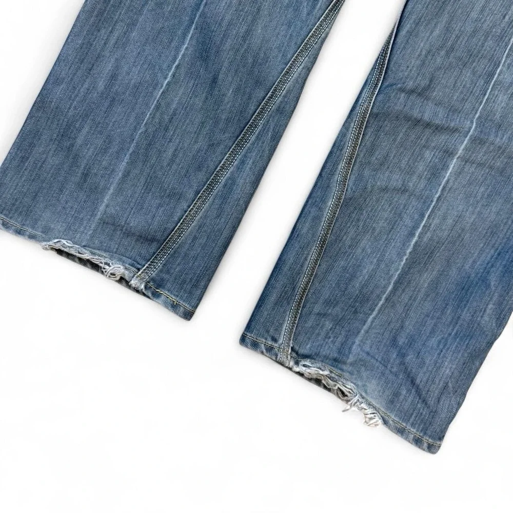 Vintage Levi's 514 Distressed Straight Fit Blue Jeans Men's Size 36x29 Y2K Denim